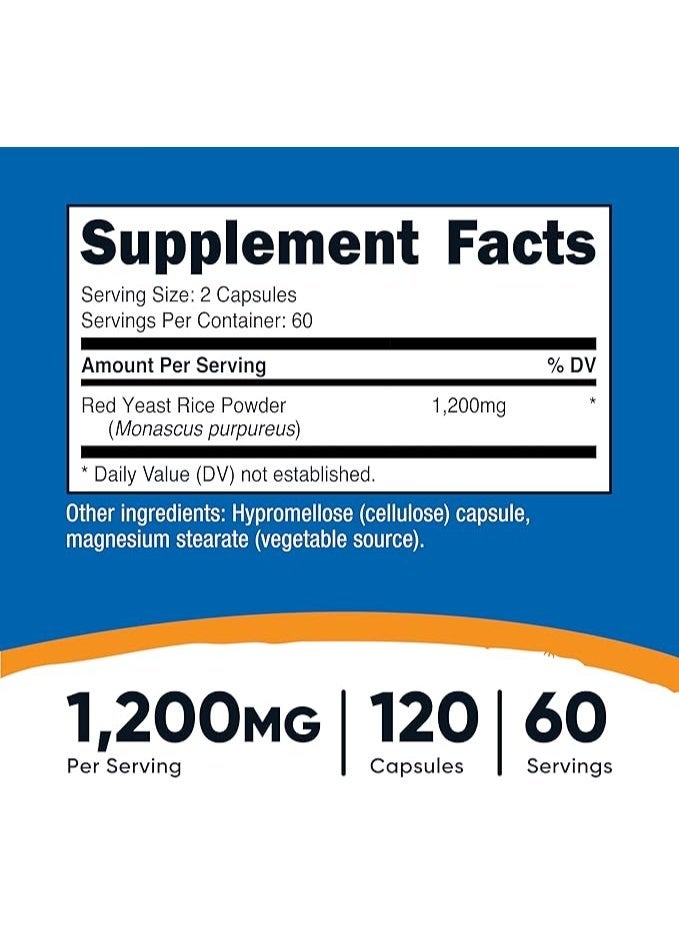 Nutricost, Red Yeast Rice, 120 Capsules (600 mg per Capsule) - Image 3